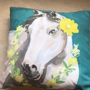 17 inch square horse pillow